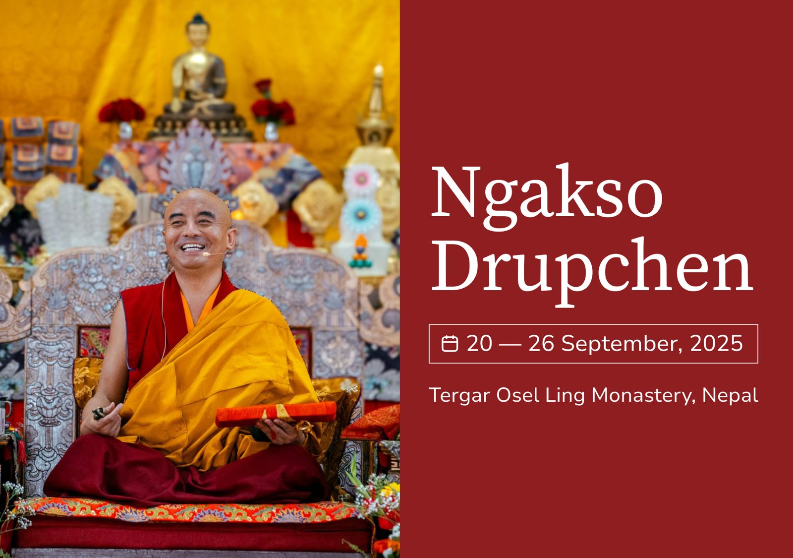 2025 Drubchen Puja and Empowerment at Tergar Oselling Monastery, Nepal