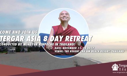 2017 Mingyur Rinpoche’s Tergar Asia 8-Day Retreat<br>Announcement – second stage of enrolment